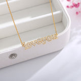 Special Mom Crystal Letter  Necklace Stainless Steel