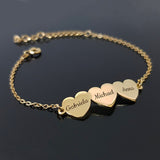 Personalized Family Members Name Bracelet Golden Plated 18K